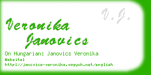 veronika janovics business card